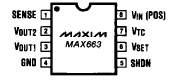 Maxim MAX663CPA Pin Layout