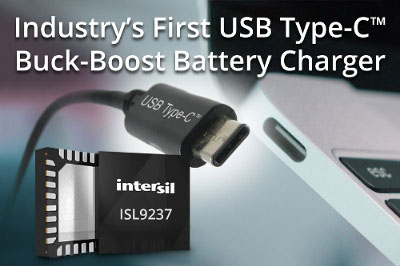 Click for Larger Image - Intersil Releases New USB-C Buck-Boost Battery Charger IC