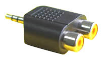 3.5mm Stereo Plug to 2 X RCA Socket