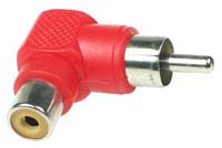 Red Plastic Right Angle Adaptor