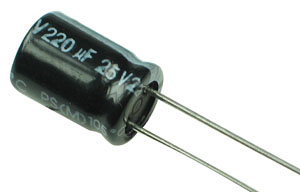 C220U25E - 220uF 25V Electrolytic Capacitor