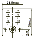 GR12PIN - DPDT 12VDC 10A 8 Pin Terminals Relay