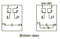 GR12PIN - DPDT 12VDC 10A 8 Pin Terminals Relay