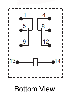 GR48PIN - DPDT 48VDC 5A 8 Pin Terminals Relay Circuit Diagram