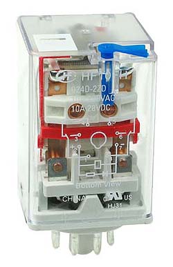 GR24VDCOCTDPDT - DPDT 24VDC 10A 8 Pin Octal Power Relay
