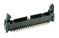 40 Pin Shrouded Right Angle IDC Male Header with Latch