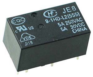 LATCHREL9V - 2 Coil 9V 5A PCB Latching Relay