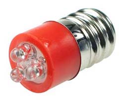 LEDE12RD - E12 Red 12V LED Lamp