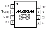 Maxim MAX1627ESA Pin Layout