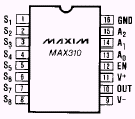 Maxim MAX310CPE Pin Layout