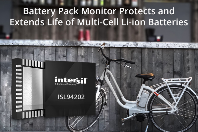 Intersil Releases New Battery Pack Monitor