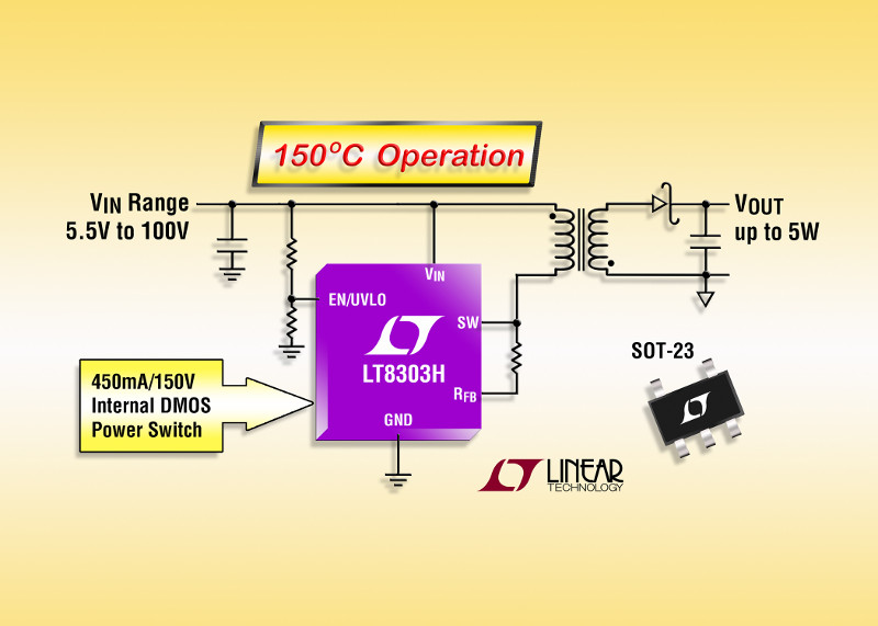 Linear Technology Release New 100V 5W Flyback Regulator