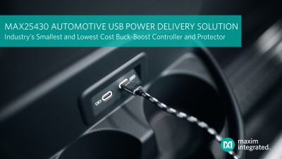 Click for Larger Image - New Automotive Buck-Boost Controller for USB Power Ports from Maxim Integrated