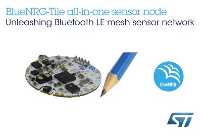 New Tiny Sensor Fusion, Voice Capturing, and Bluetooth 5.0 Mesh Networking Development Kit from ST