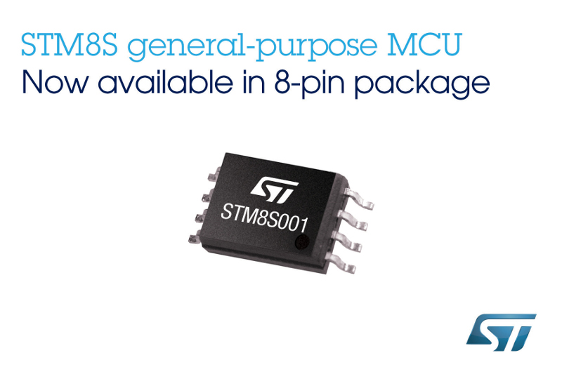 ST Release New 8-bit Microcontroller in 8-Pin Package