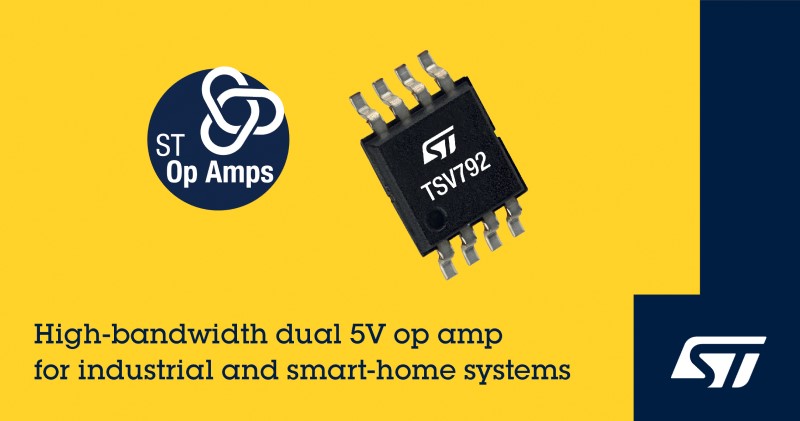 ST Releases 50MHz Precision Op-Amp