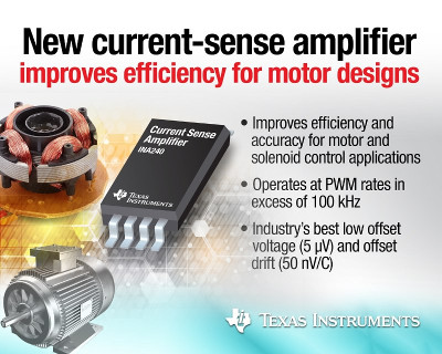 New Improved Accuracy Current-Sense Amplifier From Texas Instruments