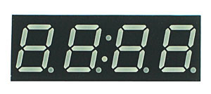 7FB3941BB - Four Blue 0.39in Common Anode 7-Segment LED Clock Display