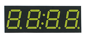 7FW3941BW - Four White 0.39 inch CA 7-Segment LED Clock Display