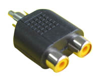 RCA Plug to 2 X RCA Socket