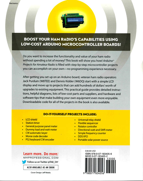 Arduino Projects for Amateur Radio - Back Cover
