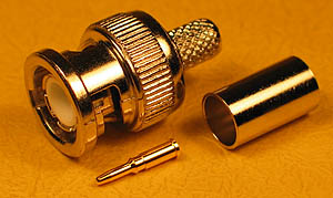 BNCMRG174 - BNC Male with Pin and Ferrule - Type RG174