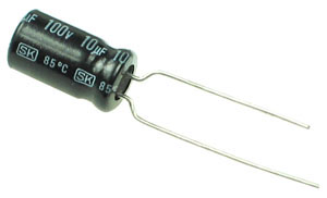 20-Pack 10uF 100V Electrolytic Capacitors – 6x11mm, Radial, 105°C