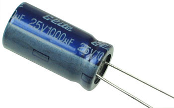 1000uF 25V Radial Electrolytic Capacitor