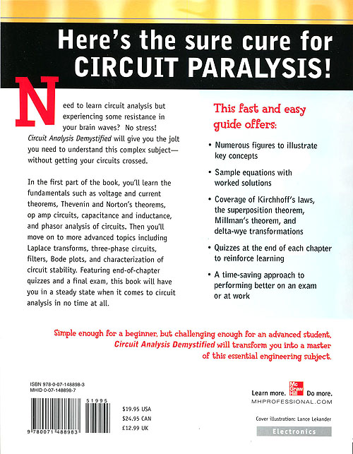 Circuit Analysis Demystified - Back Cover