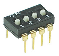 DIP4LP - 4 Position Low Profile DIP Switch