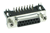 15 Contact Female PC Mount D-Sub Connector
