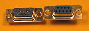 DSUBPCSF9 - 9 Contact Female PCB Mount Straight Connector
