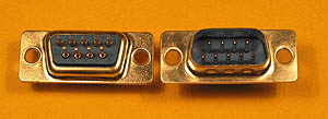DSUBPCSM9 - 9 Contact Male PCB Mount Straight Connector