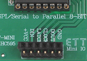 74HC595 Mini Board Connections