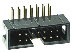 IDCMH14RA - 14 Pin Shrouded Right Angle Male Headers