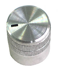 KNOB18 - Miniature Silver Finish Aluminium Knob with Pointer