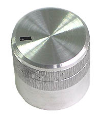 KNOB19 - Small Silver Finish Aluminium Knob with Pointer
