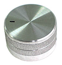 KNOB22 - Extra Large Silver Finish Aluminium Knob with Pointer