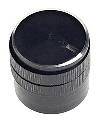 KNOB4 - Small Black Aluminium Knob with Pointer