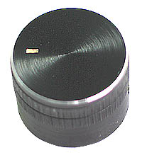 KNOB6 - Large Black Aluminium Knob with Pointer