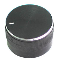 KNOB7 - Extra Large Black Aluminium Knob with Pointer