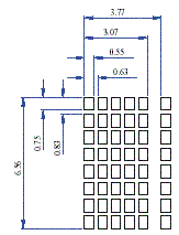 LCD16x1 - Character Dimensions
