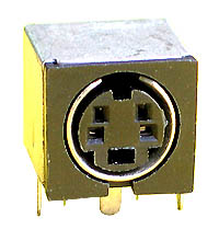 4 Pin Mini DIN PCB Socket