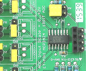 MCP3424 18-bit A/D Converter Mini Board