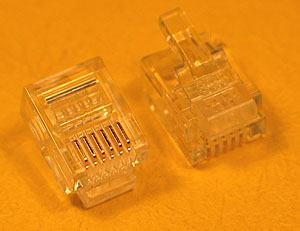 MODP6W6W - 6 Way - 6 Wire (RJ12) Modular Crimp Plug