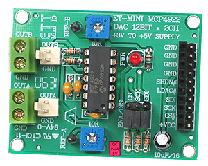 MCP4922 Digital to Analog Converter Mini Board