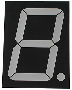 7SR40011ES - Single Hi-Red 4.0in CC 7-Segment LED Display