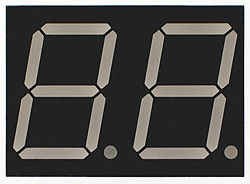 7DR8021CS - Double Hi-Red 0.80 inch 7-Segment CC Individual LED Display