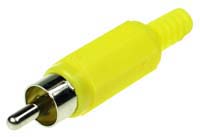 Yellow Plastic Line RCA Plug