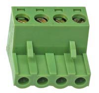 PLUGTERMS4W - 4 Way Screw Terminal Pluggable Socket